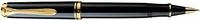Pelikan Tintenroller Souverän® R600, Edelharz, 24-Karat vergoldete, Schwarz