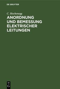 Produktbild: Anordnung und Bemessung elektrischer Leitungen