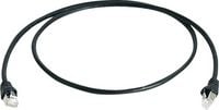 Produktbild: Teleg&auml;rtner 100009136 RJ45 Patchkabel CAT 6a S/FTP 25.00 m Schwarz Flammwidrig, Halogenfrei, UL-zertifiziert 1 St.