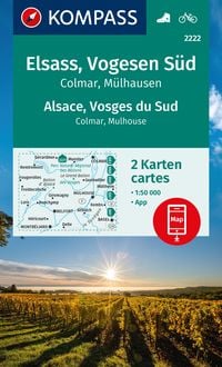 Bild vom Artikel KOMPASS Wanderkarten-Set 2222 Elsass, Vogesen Süd, Alsace, Vosges du Sud, Colmar, Mülhausen, Mulhouse (2 Karten) 1:50.000 vom Autor 