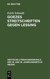 Produktbild: Goezes Streitschriften gegen Lessing