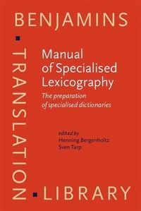 Produktbild: Manual of Specialised Lexicography