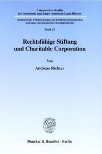 Produktbild: Rechtsf&auml;hige Stiftung und Charitable Corporation.