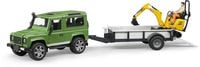 Bild vom Artikel Bruder Profi-Serie Land Rover Defender, Einachsanhänger, JCB Mikrobagger und Bauarbeiter vom Autor 