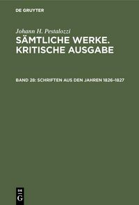Produktbild: Schriften aus den Jahren 1826-1827