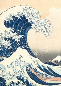 Produktbild: Notizbuch A4 blanko - 100 Seiten Soft Cover - Hokusai: Die gro&szlig;e Welle vor Kanagawa