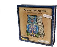 Produktbild: Artefakt Holzpuzzle 2 in 1 Eule, 199 Teile, in magnetischer Klappschachtel