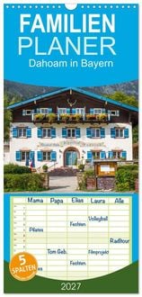 Produktbild: Familienplaner 2027 - Dahoam in Bayern mit 5 Spalten (Wandkalender, 21 x 45 cm) CALVENDO