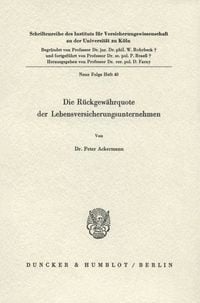 Produktbild: Die R&uuml;ckgew&auml;hrquote der Lebensversicherungsunternehmen.
