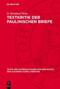 Produktbild: Textkritik der Paulinischen Briefe