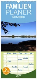 Produktbild: Familienplaner 2026 - Schweden 2026 mit 5 Spalten (Wandkalender, 21 x 45 cm) CALVENDO