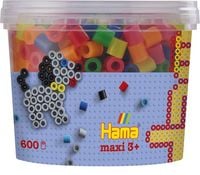 Produktbild: Hama 8572 - My first B&uuml;gelperlen Maxi 3+, Dose mit ca. 600 St&uuml;ck, Neon Mix