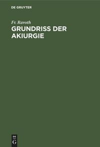Produktbild: Grundriss der Akiurgie