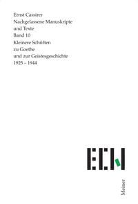 Produktbild: Kleinere Schriften zu Goethe und zur Geistesgeschichte 1925-1944