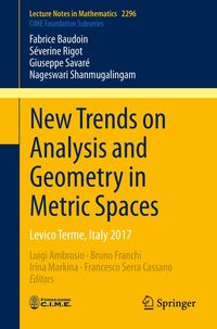 Produktbild: New Trends on Analysis and Geometry in Metric Spaces