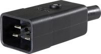 Produktbild: AS Schwabe 62084 Kaltger&auml;te-Steckverbinder Stecker, gerade Gesamtpolzahl: 2 10 A Schwarz 1 St.