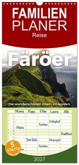 Produktbild: Familienplaner 2027 - F&auml;r&ouml;er - Die wundersch&ouml;nen Inseln im Norden. mit 5 Spalten (Wandkalender, 21 x 45 cm) CALVENDO