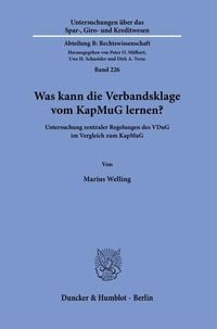 Produktbild: Was kann die Verbandsklage vom KapMuG lernen?