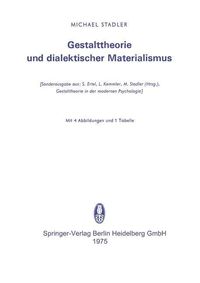 Produktbild: Gestalttheorie und dialektischer Materialismus