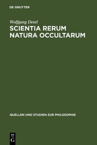 Bild vom Artikel Scientia rerum natura occultarum vom Autor Wolfgang Detel