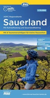 Produktbild: BVA ADFC Regionalkarte Sauerland mit Tagestouren-Vorschl&auml;gen 1:75.000