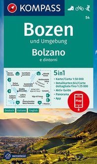 Bild vom Artikel KOMPASS Wanderkarte 54 Bozen und Umgebung, Bolzano e dintorni 1:50.000 vom Autor 