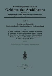Produktbild: Beitr&auml;ge zur Baustatik, Elastizit&auml;tstheorie, Stabilit&auml;tstheorie, Bodenmechanik