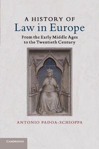 Produktbild: A History of Law in Europe