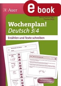 Produktbild: Wochenplan Deutsch 3/4, Erz&auml;hlen /Texte schreiben