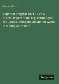 Produktbild: Report of Progress 1874-1889. A Special Report to the Legislature Upon the Causes, Kinds and Amount of Waste in Mining Anthracite