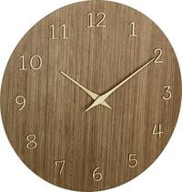 Produktbild: TFA Dostmann 60.3072.23 Quarz Wanduhr 29.8mm x 4.1mm x 29.8mm Holz (dunkel)