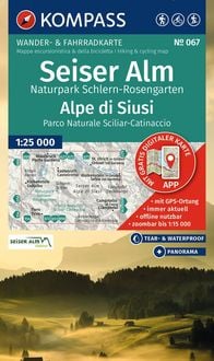 Produktbild: KOMPASS Wanderkarte 067 Seiser Alm, Naturpark Schlern-Rosengarten / Alpe di Siusi, Parco Naturale Sciliar-Catinaccio 1:25.000