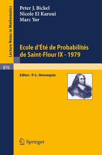 Produktbild: Ecole d'Ete de Probabilites de Saint-Flour IX, 1979
