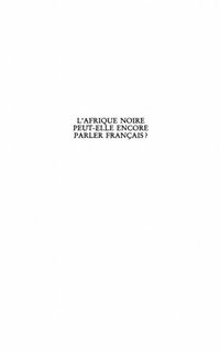 Produktbild: L'Afrique Noire peut-elle encore parler francais ?