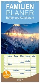 Produktbild: Familienplaner 2027 - Berge des Karakorum mit 5 Spalten (Wandkalender, 21 x 45 cm) CALVENDO