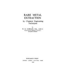 Produktbild: Rare Metal Extraction by Chemical Engineering Techniques