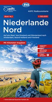Produktbild: BVA ADFC Radtourenkarte Niederlande Nord, mit Knotenpunkten 1:150.000