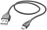 Produktbild: Hama USB-Ladekabel USB 2.0 USB-A Stecker, USB-Micro-B Stecker 1.50 m Schwarz 00201586