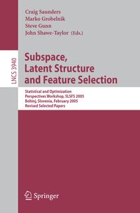 Produktbild: Subspace, Latent Structure and Feature Selection