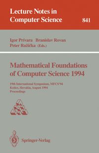 Produktbild: Mathematical Foundations of Computer Science 1994