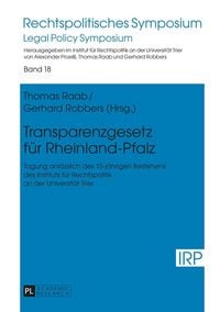 Produktbild: Transparenzgesetz f&uuml;r Rheinland-Pfalz