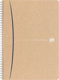 Produktbild: OXFORD Notizbuch Touareg A4, liniert, 180 Seiten, recyceltes Papier, Spiralbindung, Einband, Kraftpapier, zuf&auml;llige Farbauswahl sortiert