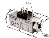 Produktbild: Norgren IMI Druckschalter 0880300 G1/4 0.5 bis 8 bar 1 Wechsler 1St.
