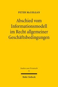 Produktbild: Abschied vom Informationsmodell im Recht allgemeiner Gesch&auml;ftsbedingungen