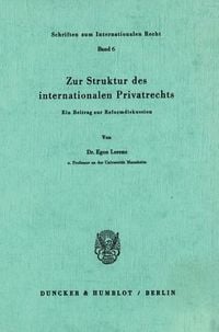 Produktbild: Zur Struktur des internationalen Privatrechts.