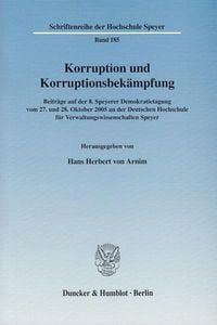 Produktbild: Korruption und Korruptionsbek&auml;mpfung.