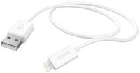 Produktbild: Hama USB-Ladekabel USB 2.0 Apple Lightning Stecker, USB-A Stecker 1.00m Wei&szlig; 00201579