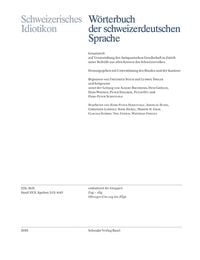 Produktbild: Schweizerisches Idiotikon, XVII, Heft 226