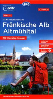ADFC-Radtourenkarte 22 Fränkische Alb Altmühltal 1:150.000, reiß- und wetterfest, GPS-Tracks Download Allgemeiner Deutscher Fahrrad-Club e.V. (ADFC)