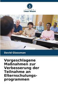 Produktbild: Vorgeschlagene Ma&szlig;nahmen zur Verbesserung der Teilnahme an Elternschulungs-programmen